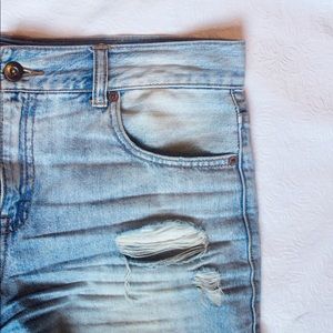 Ripped Denim Shorts